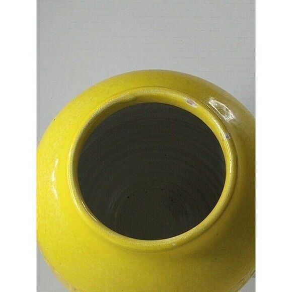 Bitossi Pottery Yellow Glazed Pot Signed by Aldo Londi 1960 Italian Signed Vase - Picture 5 of 13
